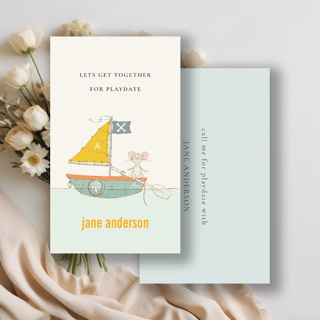 Cartão De Visita Chamada de Reprodução do Monograma do Moinho Pirat (Criador carregado)