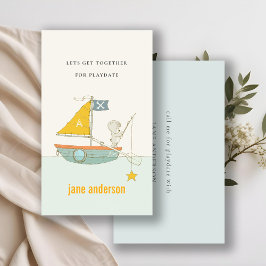 Cartão De Visita Chamada de Reprodução do Monograma do Urso do Urso