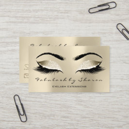 Cartão De Visita Champaigne Da Lash Eyebrow