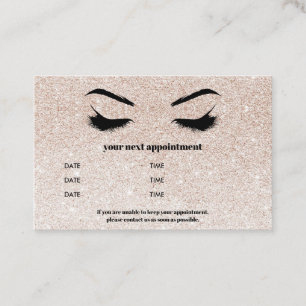 Cartão De Visita Champanhe brilhante Barra de navegação Eyelash L