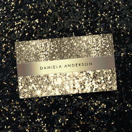 Cartão De Visita Champanhe Dourado Luxo de Literatura Glamorne