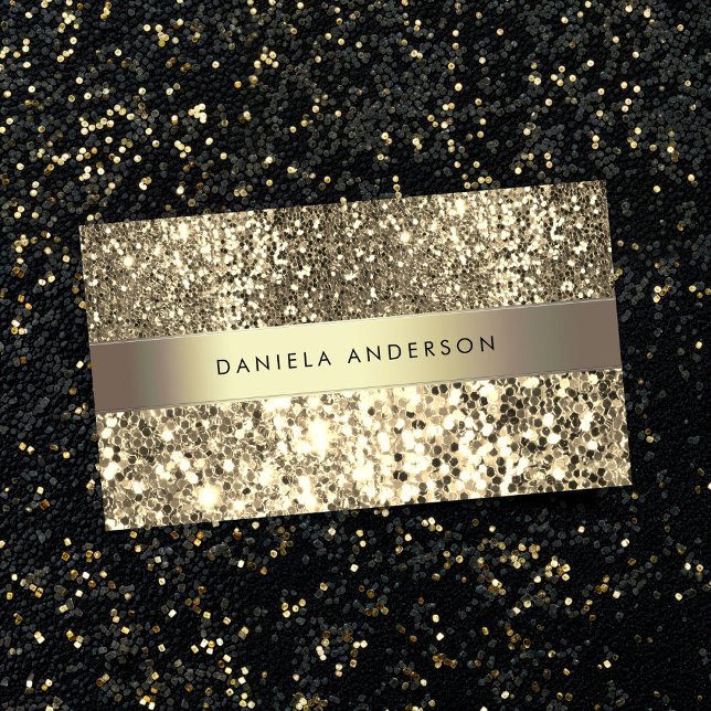 Cartão De Visita Champanhe Dourado Luxo de Literatura Glamorne (Criador carregado)