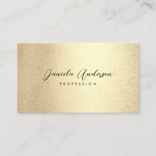 Cartão De Visita Champanhe Gold Foil Chic