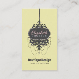 Cartão De Visita Chandelier Chic (Alterar Cor) -