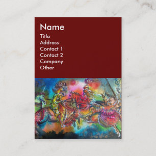 CARTÃO DE VISITA CHANSON DE ROLAND/ COMBATE DE KNIGHTS NO TURNO