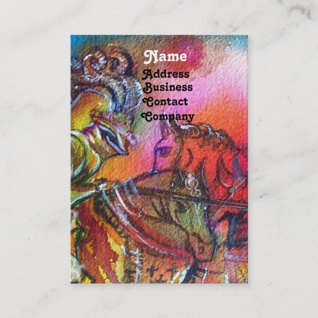 CARTÃO DE VISITA CHANSON DE ROLAND/ COMBATE DE KNIGHTS NO TURNO (Frente)