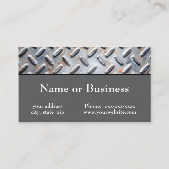 Cartão De Visita Chapa de aço enferrujada (Frente)