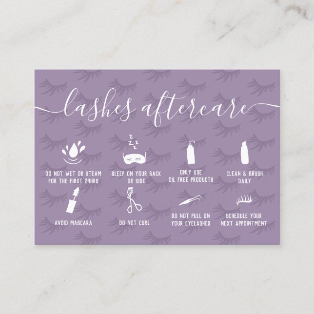 Cartão De Visita Chapas elegantes depois de ilustrações roxas (Frente)