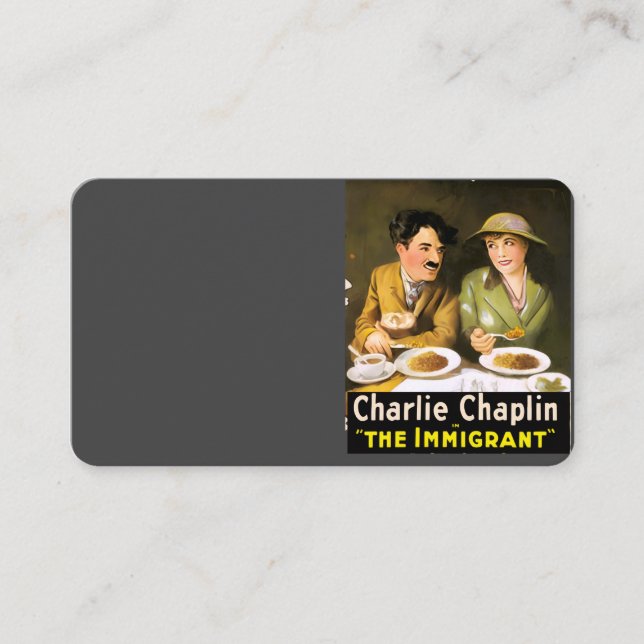 Cartão De Visita Charlie Chaplin/The Immigrant Business Card (Frente)