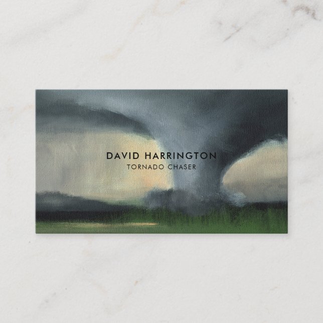Cartão De Visita Chaser de Tornado Digital Scannable Tornado Digita (Frente)