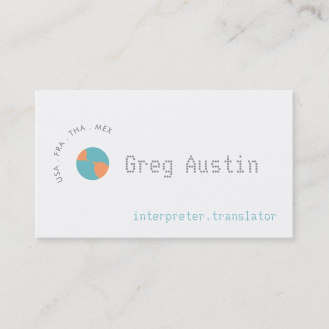 Cartão De Visita Chat da Terra (Frente)