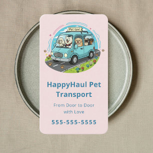 Cartão De Visita Chauffeur Táxi Pet Transporte Profissional de Anim