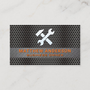 Cartão De Visita Chave de Martelo Logotipo de Ferramenta Manual