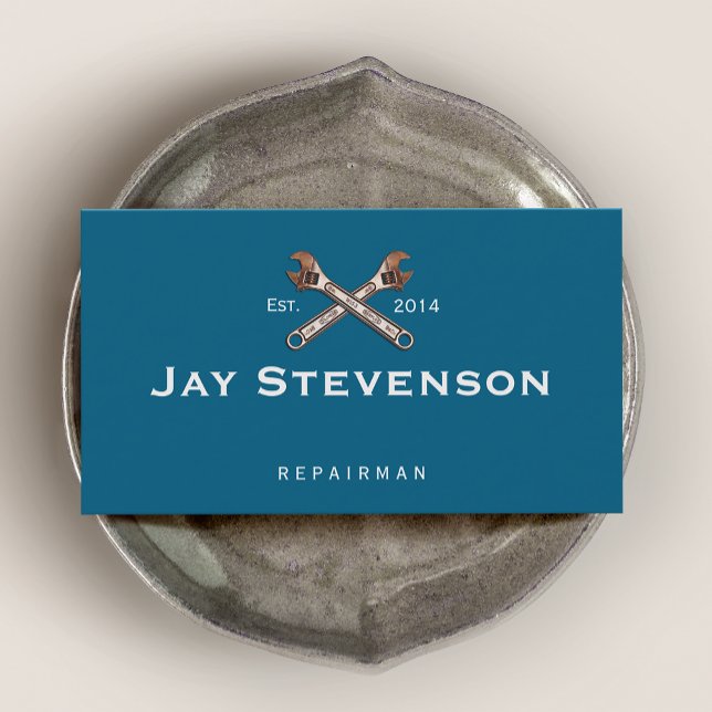 Cartão De Visita Chave de reparação mecânica/doméstica (Criador carregado)