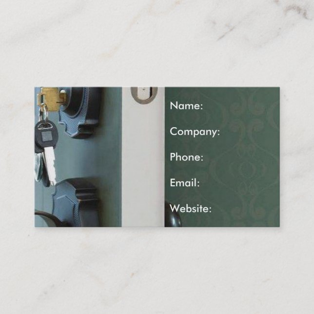 Cartão De Visita Chave em Porta Aberta Imobiliário (Frente)