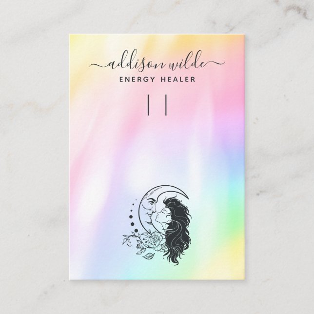 Cartão De Visita Chaveiro da Deusa Mística Celestial da Lua (Frente)