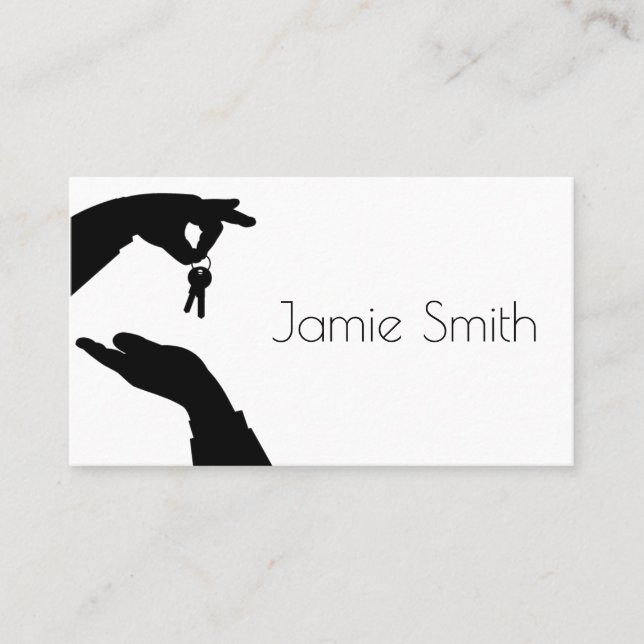 Cartão De Visita Chaves do Agente de Estato do Realtor Vendidas em  (Frente)