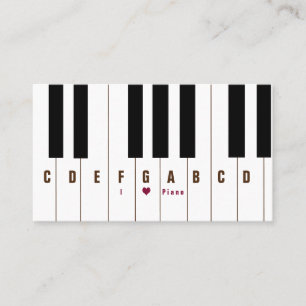 Cartão De Visita Chaves para piano