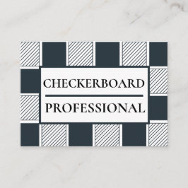 Cartão De Visita Checkerboard Moderno Geométrico