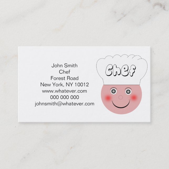 Cartão De Visita Chef (Frente)