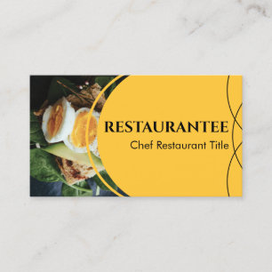 Cartão De Visita Chef Culinário Gourmet Moderno