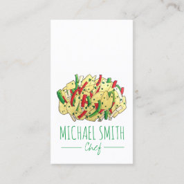 Cartão De Visita Chef de Comida de bacalhau jamaicano e saltfish