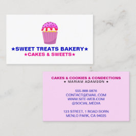 Cartão De Visita Chef de Confeitaria Caseira | Logotipo de Padaria 