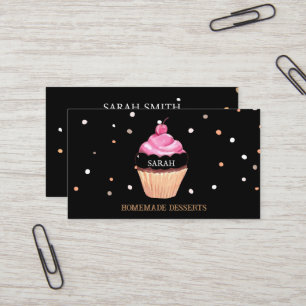 Cartão De Visita Chef de cozinha do logotipo do cupcake,fofo