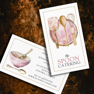 Cartão De Visita Chef Elegante Catering Spoon Spatula