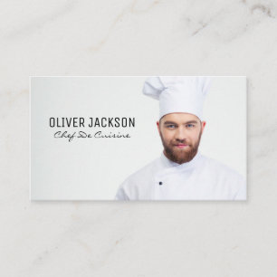 Cartão De Visita Chef Executivo   Adicionar Imagem Personalizada
