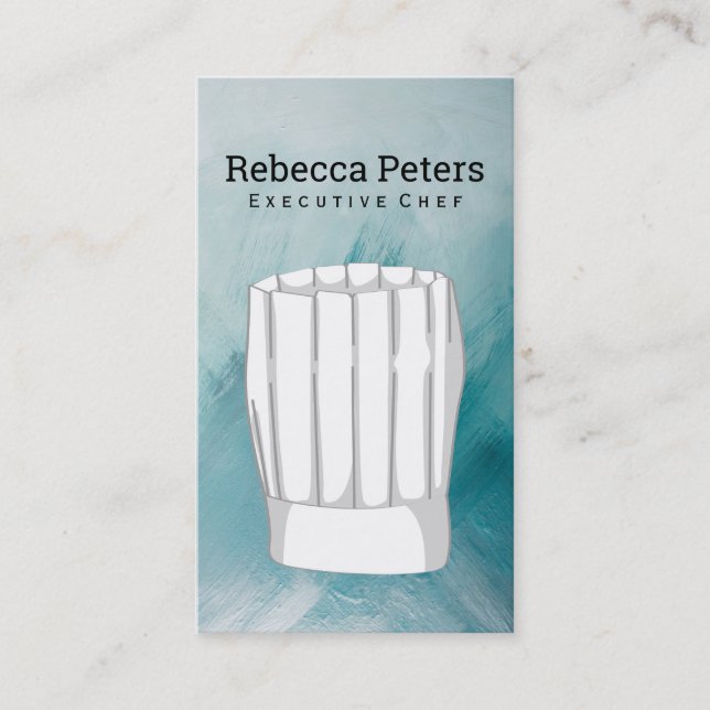 Cartão De Visita Chef Executivo | Chapéus de chef (Frente)