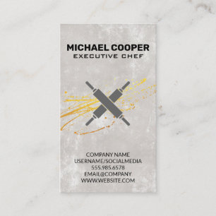 Cartão De Visita Chef Executivo   Pinos Rolantes