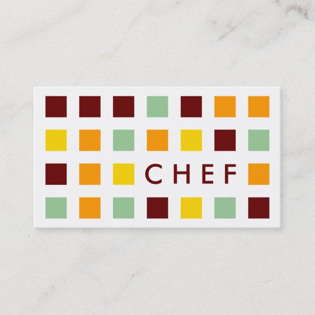 Cartão De Visita CHEF (mod quadrares) (Frente)