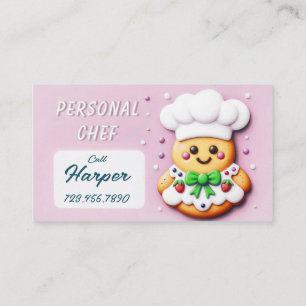 Cartão De Visita Chef pessoal biscoito fofo chef