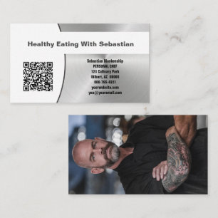 Cartão De Visita Chef Pessoal Bruche Aço Fotografia Personalizada 