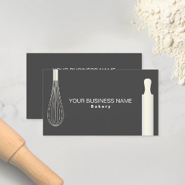 Cartão De Visita Chefe de pastelaria de padaria minimalista Negócio