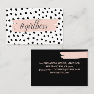 Cartão De Visita Chefe e pontos pretos do Pastel moderno
