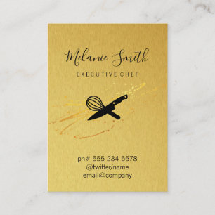 Cartão De Visita Chefe Executivo  Elite Dourada