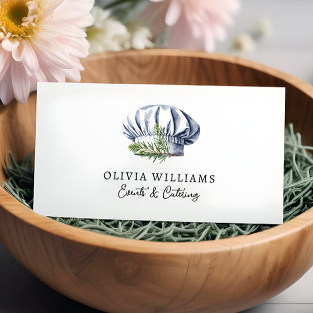 Cartão De Visita Chefs Hat Personal Chef & Catering (Criador carregado)