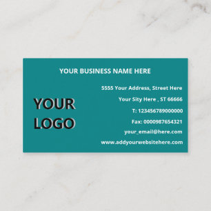Cartão De Visita Cheio de logotipo personalizado Informações de c