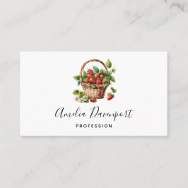 Cartão De Visita Cheio de morangos