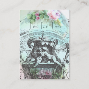 Cartão De Visita Cherub Rococo do século XVIII