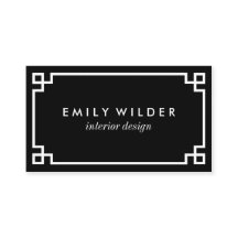 Chic Black and White Greece Key