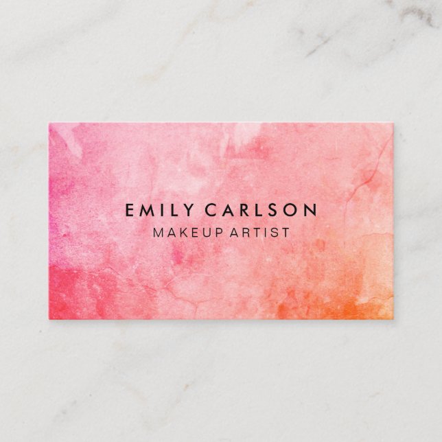 Cartão De Visita Chic Colorful Grunge (Frente)