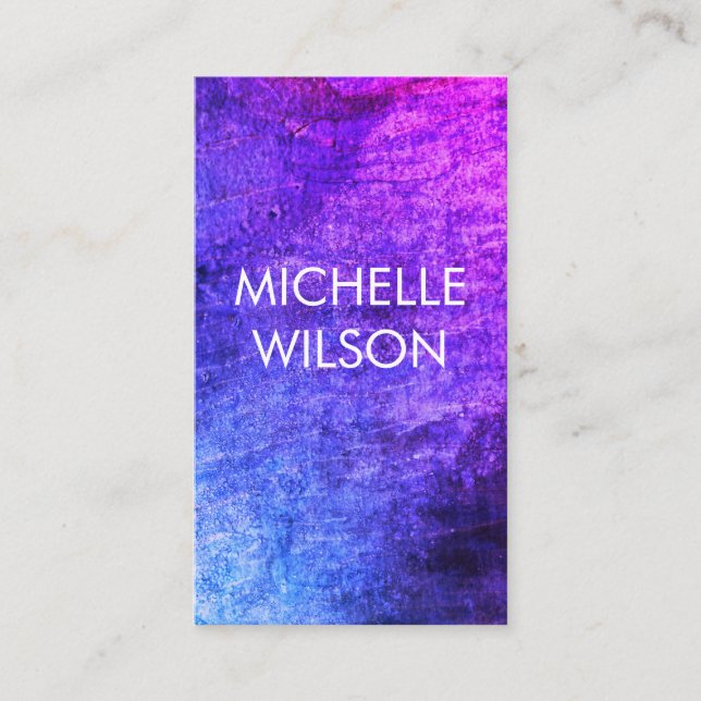 Cartão De Visita Chic Colorful Grunge (Frente)