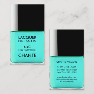 Cartão De Visita Chic de esmalte de taruga de na moda moderno
