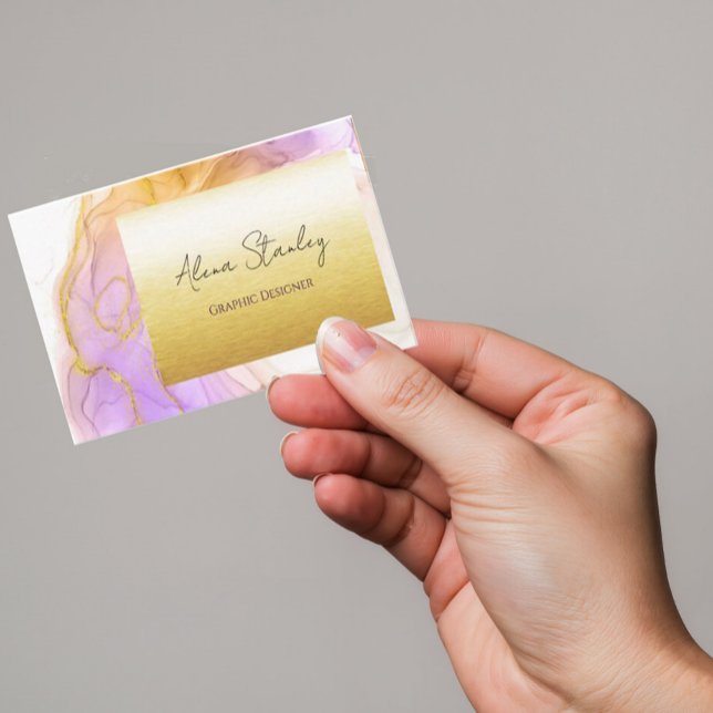 Cartão De Visita Chic Dourado (esthetician hairstylist hair stylist nails nail salon gold business  card)