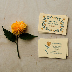 Cartão De Visita Chic Elegant Rosa Frame Floral