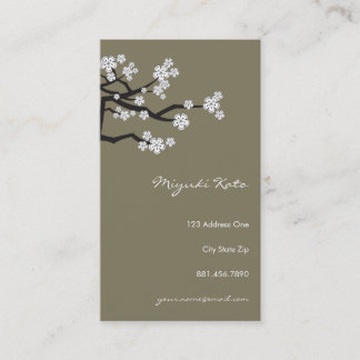 Cartão De Visita Chic Elegante de Cerejeira Oriental Sakura