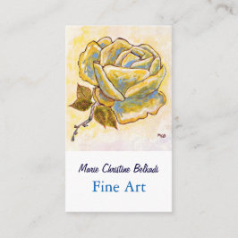 Cartão De Visita Chic francês de Rosa bege amarelo elegante